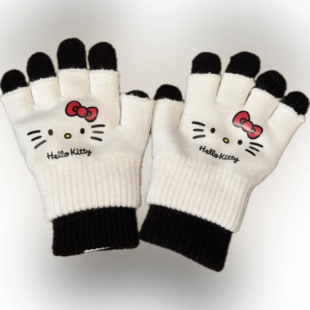 Hello Kitty Kids fingerless gloves mittens